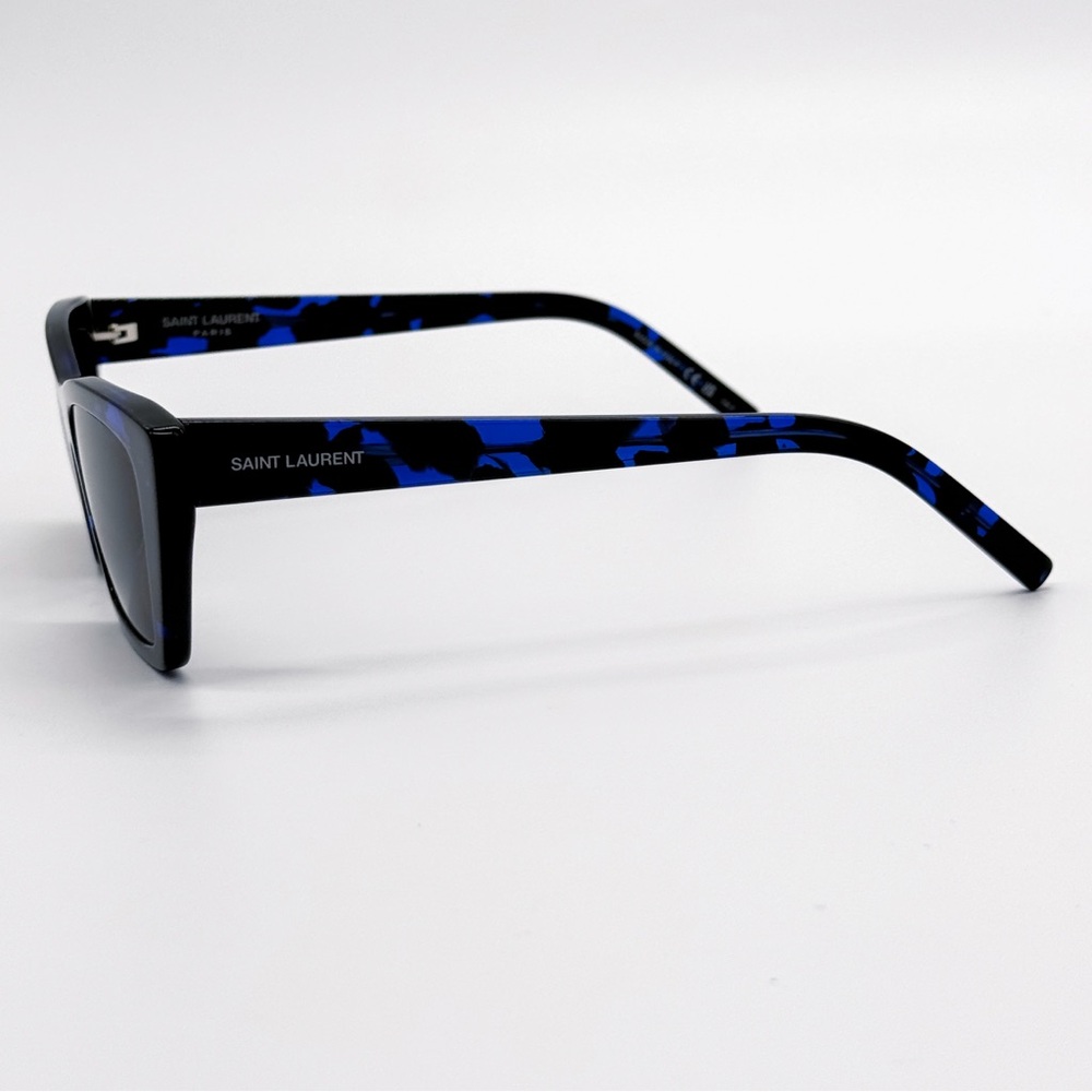 NEW SAINT LAURENT SL 276 MICA 009 CAT EYE BLACK BLUE GREY WOMEN SL276 SUNGLASSES - Picture 7 of 11